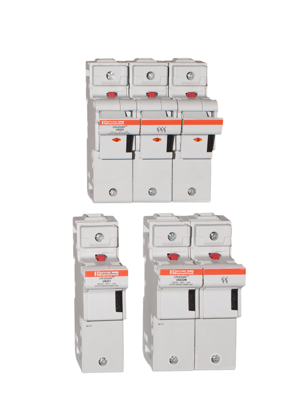 W331173 - modular fuse holder, UL+IEC, 3 poles, 3P, 22x58, DIN rail mounting, IP20, 2 MS